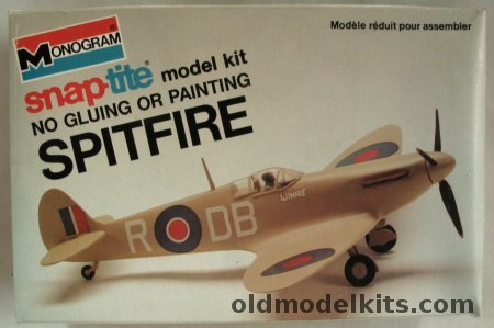 Monogram 1/72 Supermarine Spitfire Snap-Tite, 1003 plastic model kit